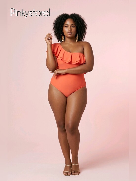 Other - 🥭Coral Ruffle Off Shoulder Swimsuit 🥭